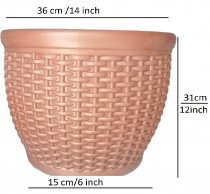 8 inch matt classic pot brown colour
