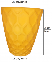 8 inch royal pot yellow colour