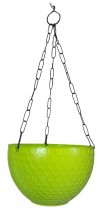 8 inch Hexa Hanging Basket green Colour